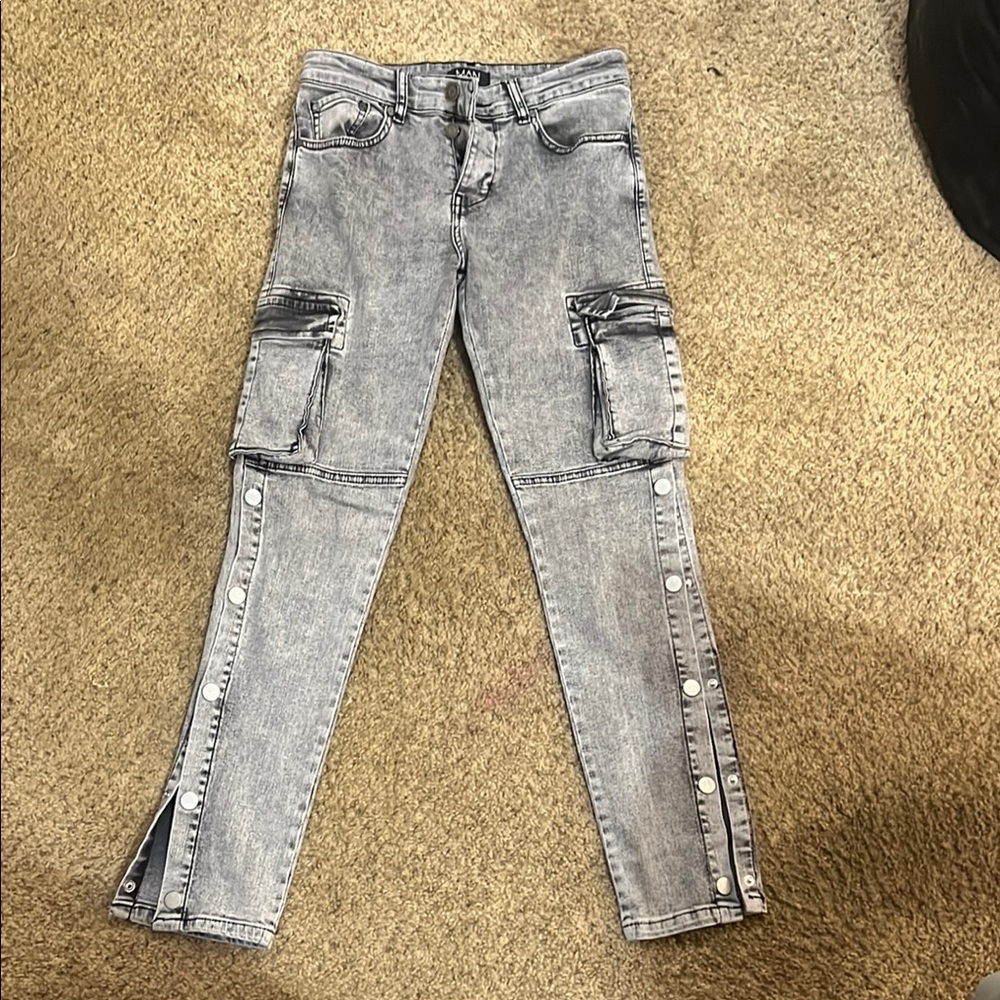 Men’s Grey Cargo Jeans